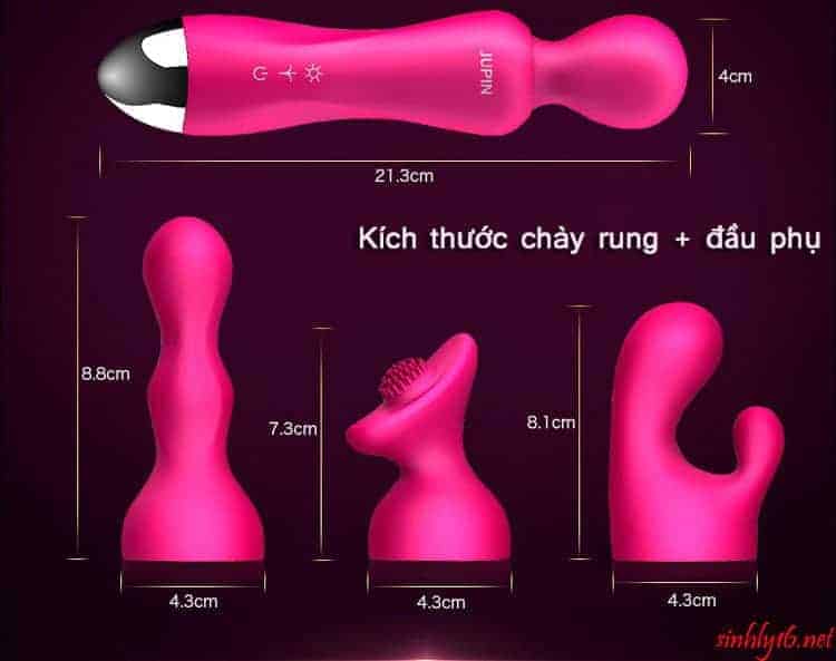 Kích thước của chày rung Nano Jupin