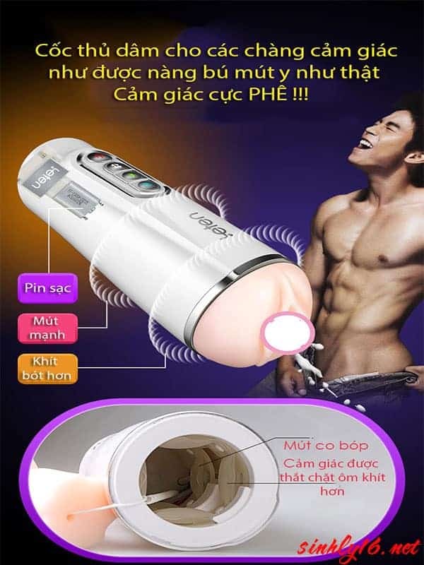Máy thủ dâm cao cấp rung rên như thật Leten intelligent vagina cup