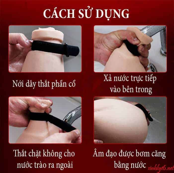 Cách sử dụng sản phẩm âm đạo giả bơm nước AD53