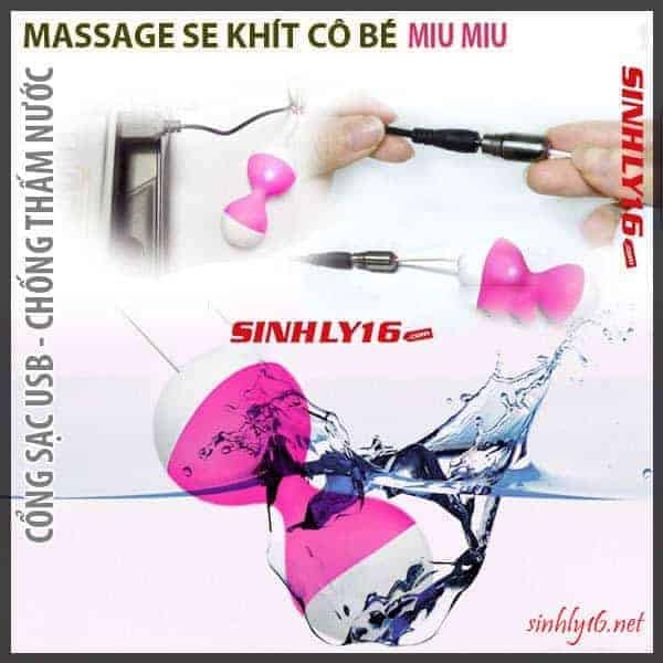 Hồ lô massage chống nước hoàn toàn và cổng sạc đơn giản