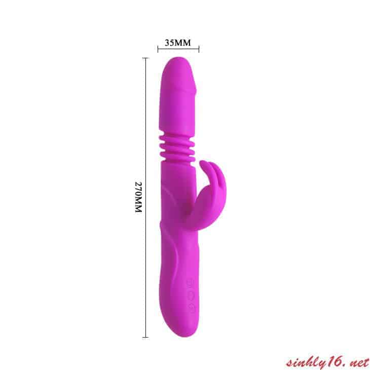 Kích thước sản phẩm Dương vật silicon rung ngoáy thụt cao cấp