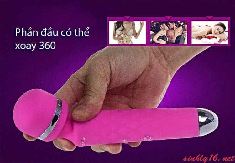 Phần đầu của chày rung Nano Sinmis có thể xoay 360 độ