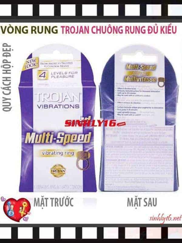 Trojan Multi speed Vibratin có quy cách đóng hộp đẹp