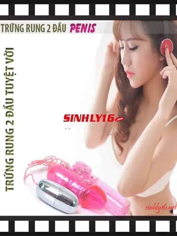 Trứng Rung 2 Đầu Inox Hình Dương Vật