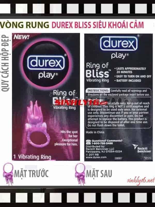 Vòng rung Durex Bliss Vibrating Ring có phần gai