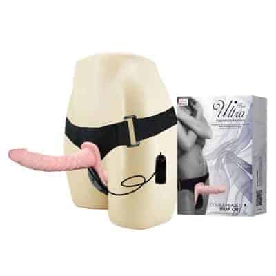 Dương vật dây đeo đôi có rung cho les- cùng nhau lên đỉnh-DC65R