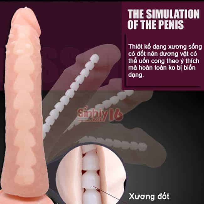 Dương Vật Giả Silicon Siêu Mềm Có Đốt Trong Bẻ Cong Được -DV34C