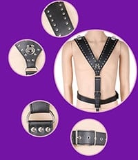 Bộ Cosplay da với khóa treo dương vật độc đáo- BK1