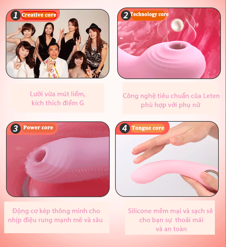 Máy rung bú hạt le cực phê Leten G-Spot - MS41G