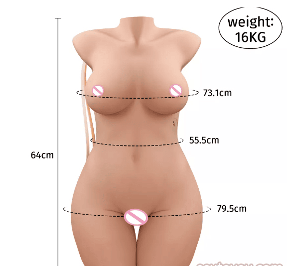 Búp bê tình dục bán thân cỡ lớn 3D có rung co bóp như thật