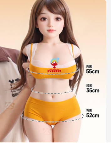 Búp bê tình dục bán thân khung xương có đầu có miệng cao cấp xinh xắn 58cm