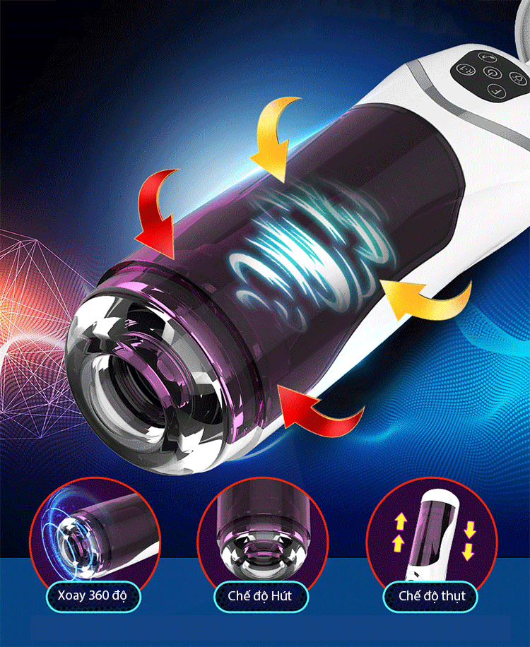 Cốc Thủ Dâm Tự Động Gắn Tường Đa Năng Cho Nam  - AD36